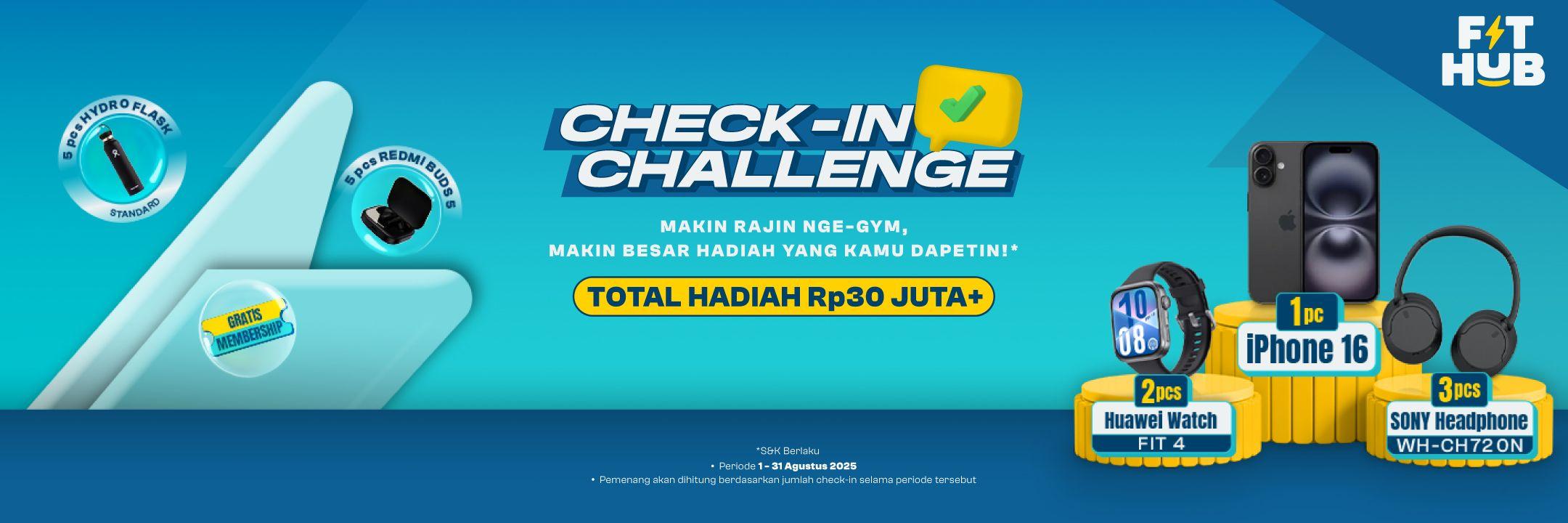 Check-in Challenge: Rajin Nge-Gym Bisa Menangin Hadiah!